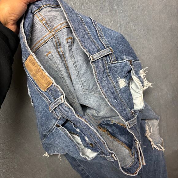 Hollister Jeans 36x32 Ripped Distressed Skater Streetwear Grunge Country Western - Picture 11 of 16